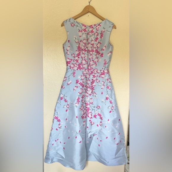 Anthropologie BHLDN Cherry Blossom Blue A Line Agie Dress 6 - Picture 2 of 11